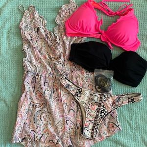 COPY - Victorias Secret Swim Bikini Itsy Cheeky Two Tops 34C Matching Romper Co…